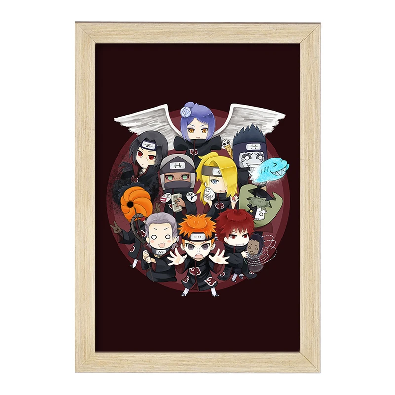 تابلو خندالو مدل گروه اکاتسوکی انیمه ناروتو Naruto  کد 11229