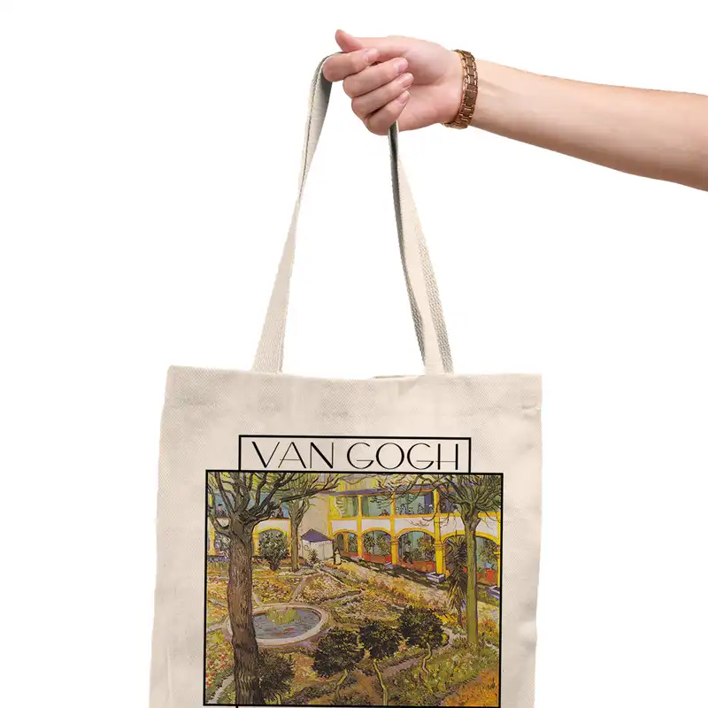 ساک خرید ترمه طراحان ایده مدل باغ بیماستانی در آرلس از ونگوگ کد 0071 - S