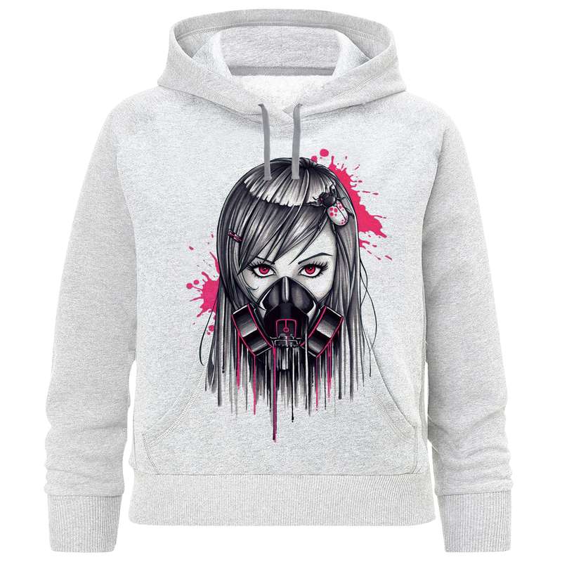 هودی دخترانه مدل دختر و ماسک W57