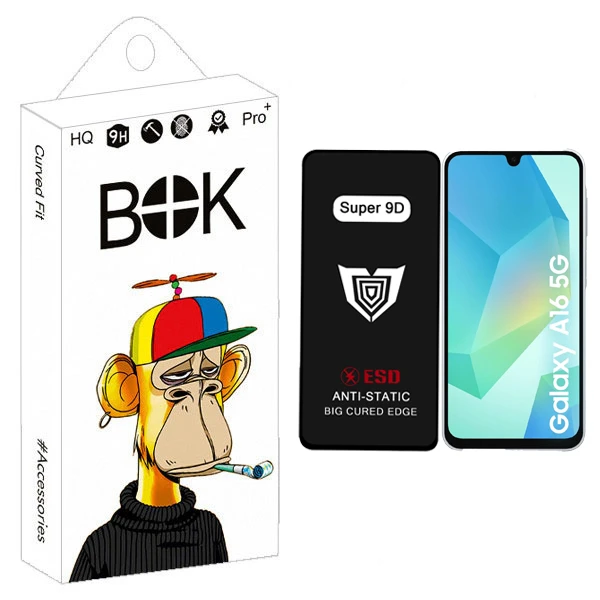 محافظ صفحه نمایش بوک مدل Super 9D مناسب برای گوشی موبایل سامسونگ Galaxy A16