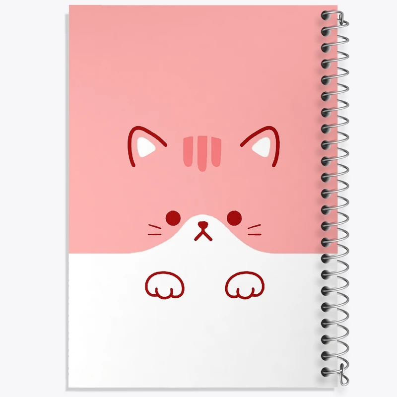 دفتر مشق 100 برگ خندالو طرح گربه (Cat) کد F939