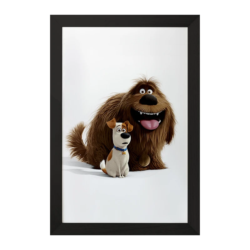 تابلو خندالو مدل زندگی پنهان حیوانات خانگی کد F2077