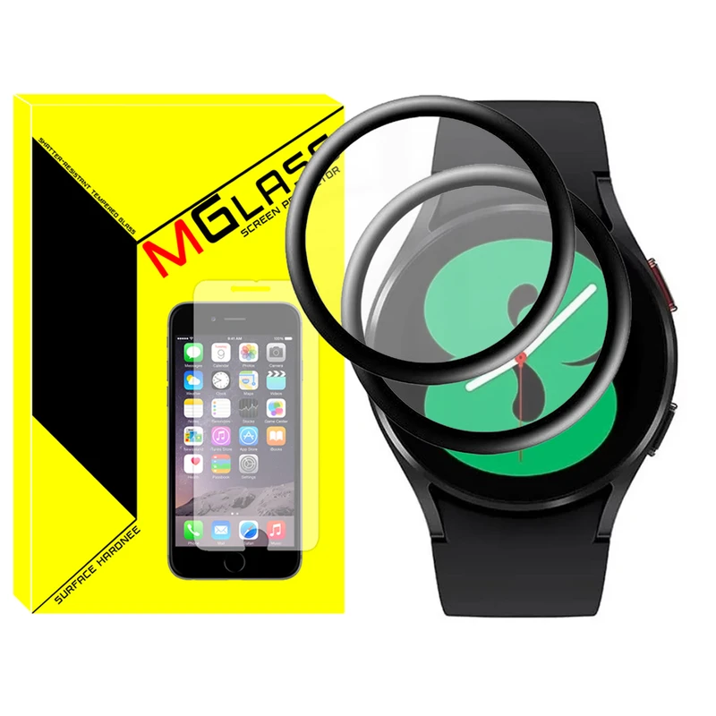 محافظ صفحه نمایش نانو ام‌گلس مدل Pmma-MG مناسب برای ساعت هوشمند سامسونگ Galaxy Watch 4 40mm بسته دو عددی