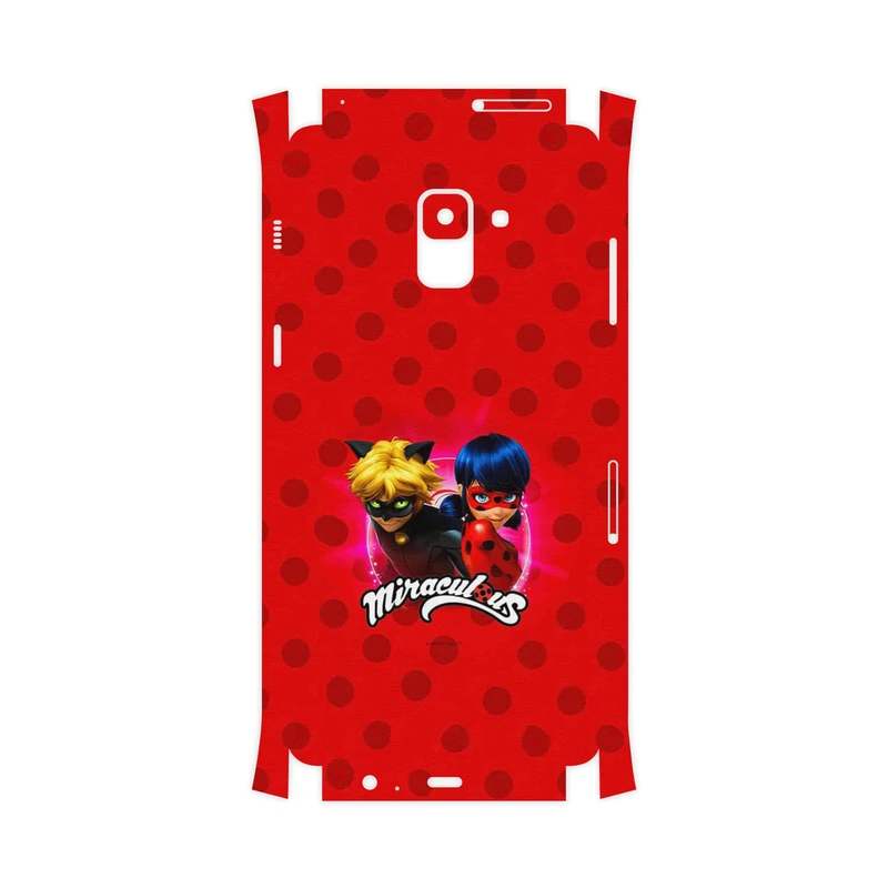 برچسب پوششی ماهوت مدل Ladybug and Cat Noir-FullSkin مناسب برای گوشی موبایل سامسونگ Galaxy A8 Plus 2018