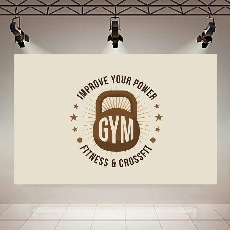  پوستر طرح بک لایت باشگاه بدنسازی مدل fitness and crossfit کد AR305724