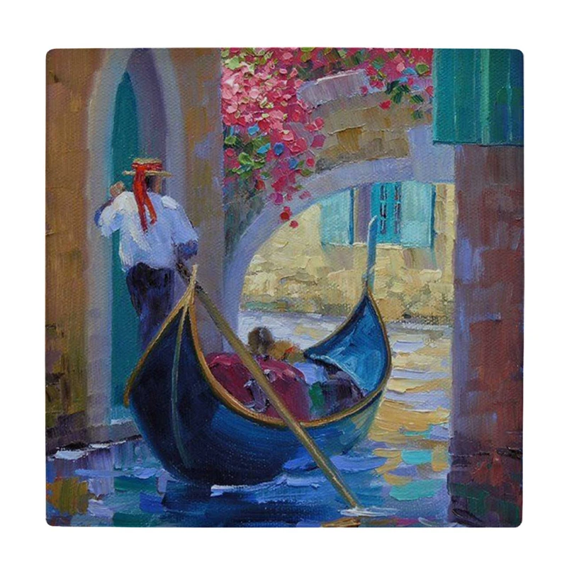 زیر لیوانی طرح نقاشی قایقران ونیزی کد    3788845_1801