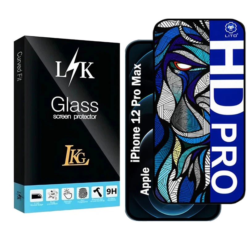 محافظ صفحه نمایش شیشه ای ال کا جی مدل LIHD-LK مناسب برای گوشی موبایل اپل iPhone 12 ProMax