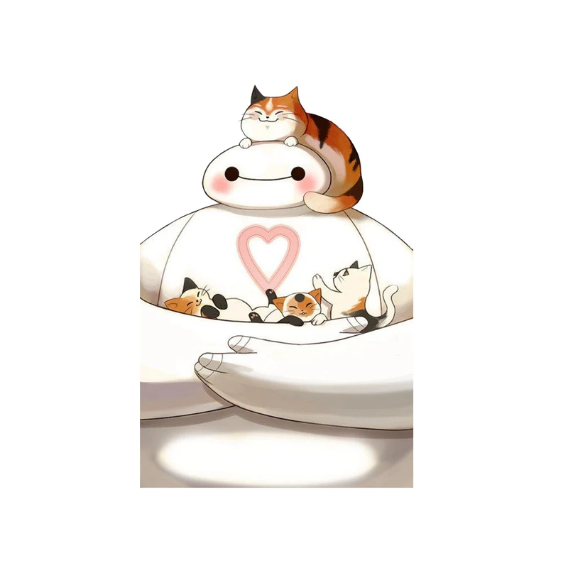 استیکر لپ تاپ و موبایل مدل انیمیشن طرح شش ابر قهرمان بیمکس Big Hero 6 Baymax کد 2711