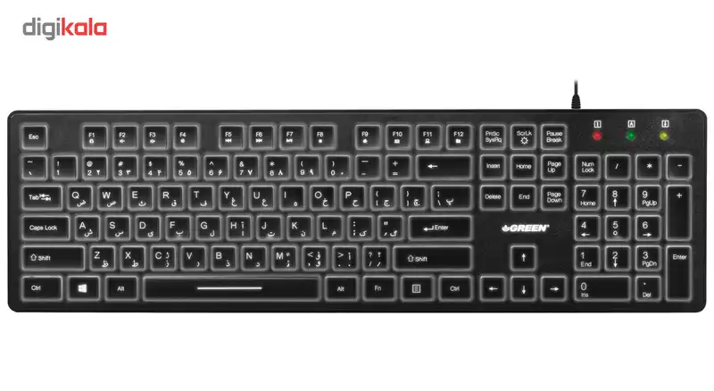 کیبورد گرین مدل GK401 باحروف فارسی