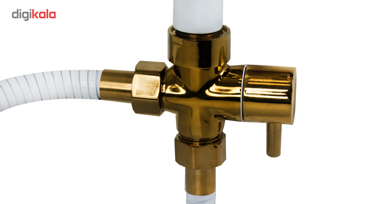 دوش حمام چارسامون مدل نپتون سفید طلایی