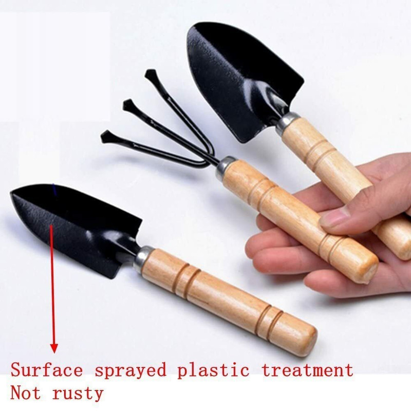 بیلچه و چنگک باغبانی مدل OXIN مجموعه 3 عددی