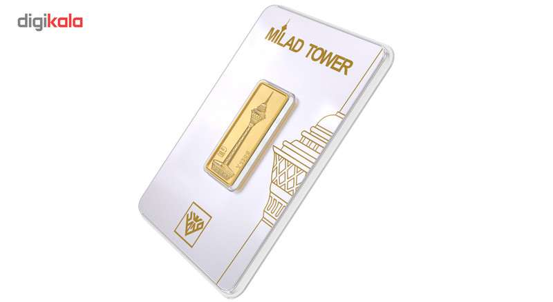 شمش طلا 24 عیار طلای محمد مدل برج میلاد G3