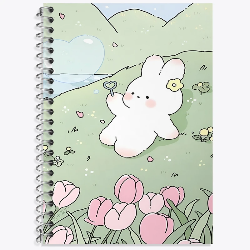 دفتر زبان 50 برگ خندالو مدل دو خط طرح خرگوش کیوت کد N3962