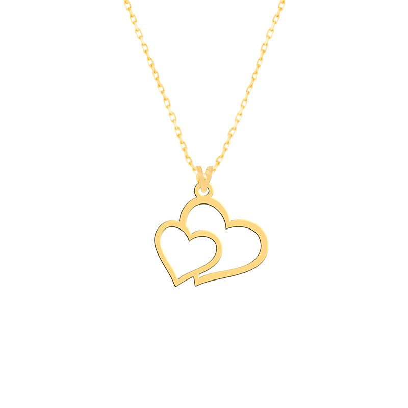 گردنبند طلا 18 عیار زنانه فرشته مدل قلب WNLZ-000307 -  - 1