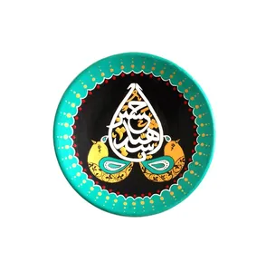 بشقاب دیوارکوب سفالی طرح یا حسین شهید کد 143