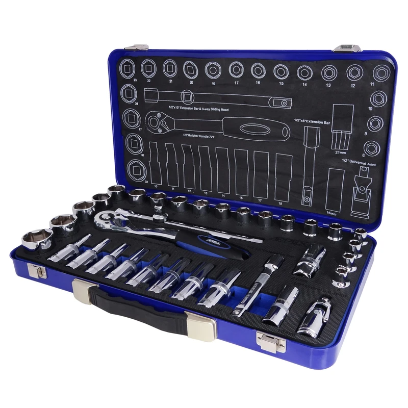 آچار بکس اپکس مدل ART-APX-TS-34P  مجموعه 34 عددی