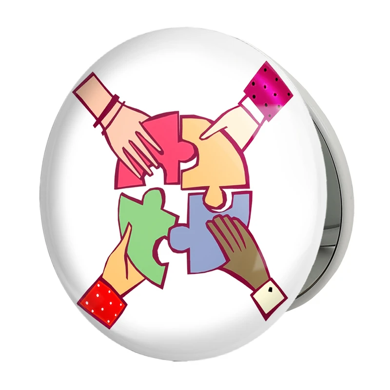 آینه جیبی خندالو طرح اتیسم Autism مدل تاشو کد 26746 