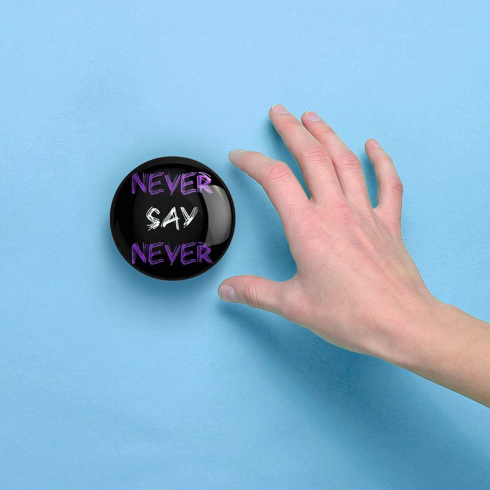 آینه جیبی خندالو مدل Never Say Never  کد 2731