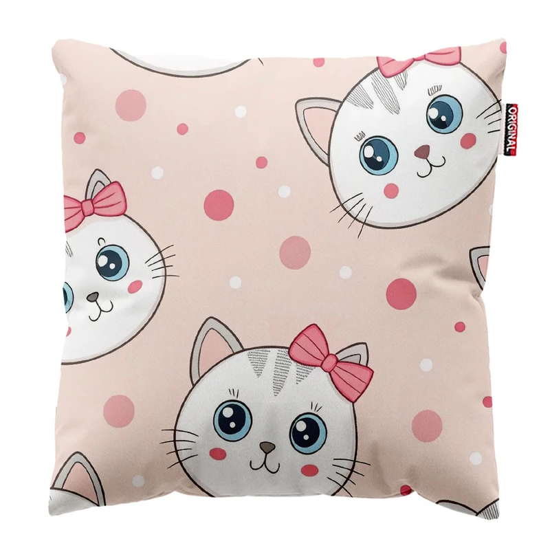 کوسن پاد آفرین طرح کارتونی گربه کد 2780 سایز 30*30 سانتی متر