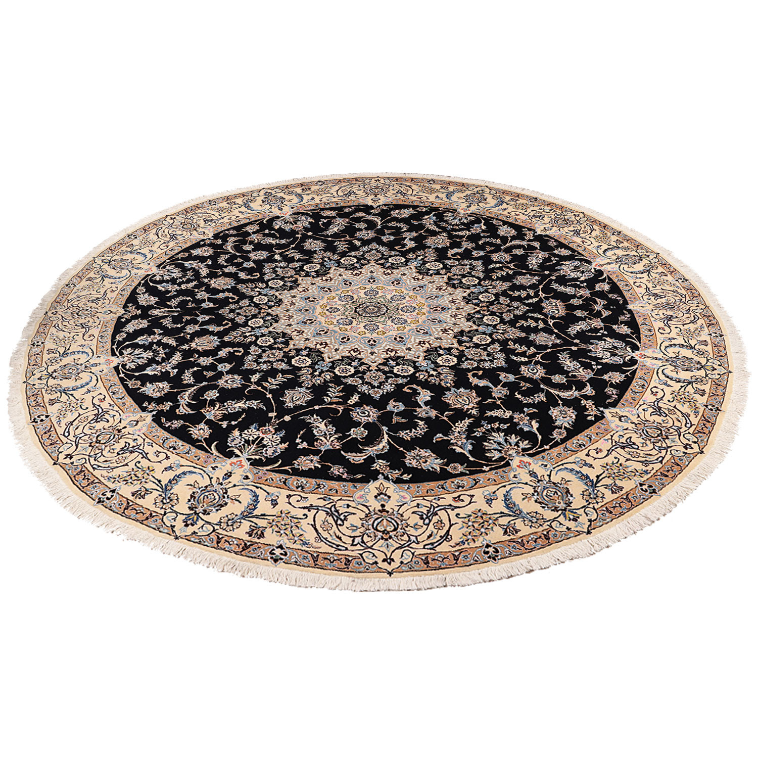 فرش دستبافت نه متری طرح ترنج مدل دایره کد 140237