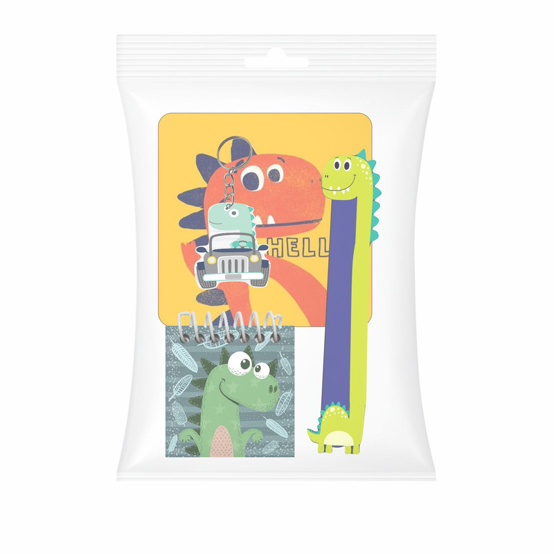 ست لوازم التحریر مدل دایناسور فانتزی بسته 4 عددی