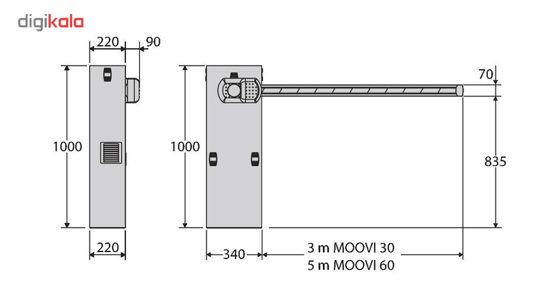 راهبند اتوماتیک بی اف تی مدل MOOVI