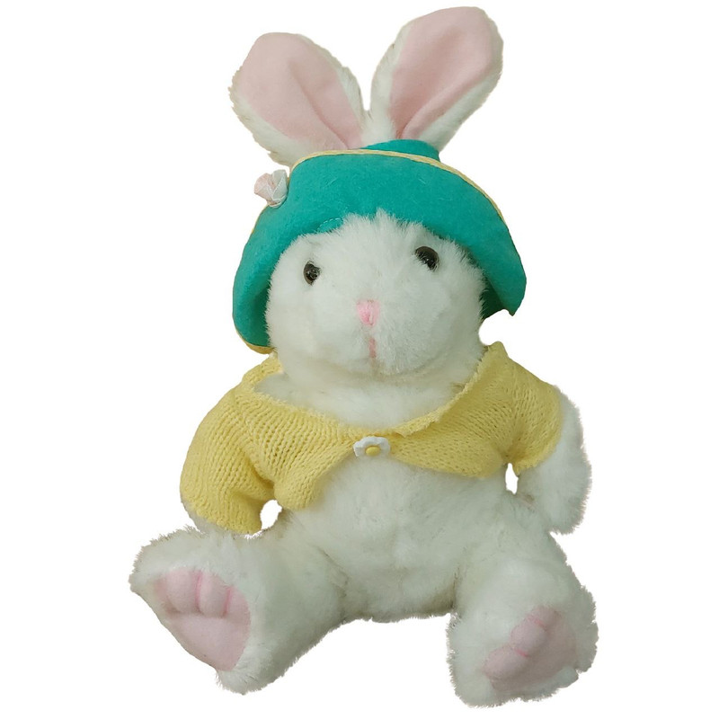 عروسک طرح خرگوش مدل Rabbit with Hat کد SZT7/484 ارتفاع 27 سانتی متر