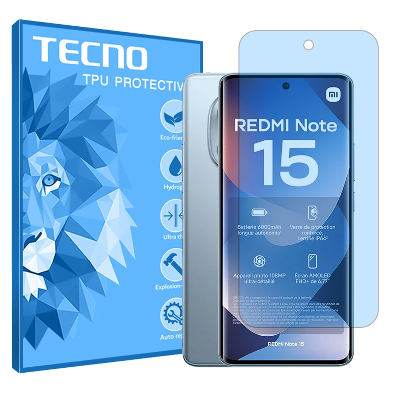 محافظ صفحه نمایش ضد اشعه آبی تکنو مدل Eye Care مناسب برای گوشی موبایل شیائومی Redmi Note 15 4G