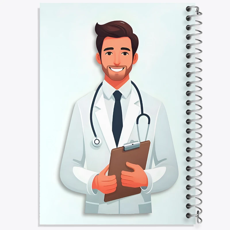 دفتر مشق 50 برگ خندالو طرح پزشک و دکتر کد F8006