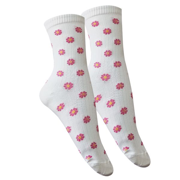 جوراب ساق بلند زنانه تن پوش هنگامه مدل گل بابونه کد WI22 -  - 1