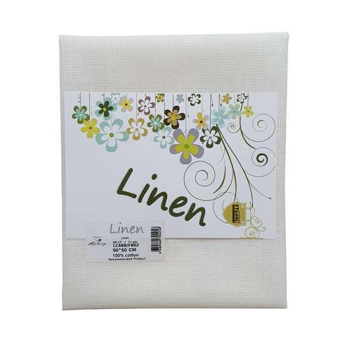 پارچه گلدوزی لینن مدل Lin-Ecru کد 01