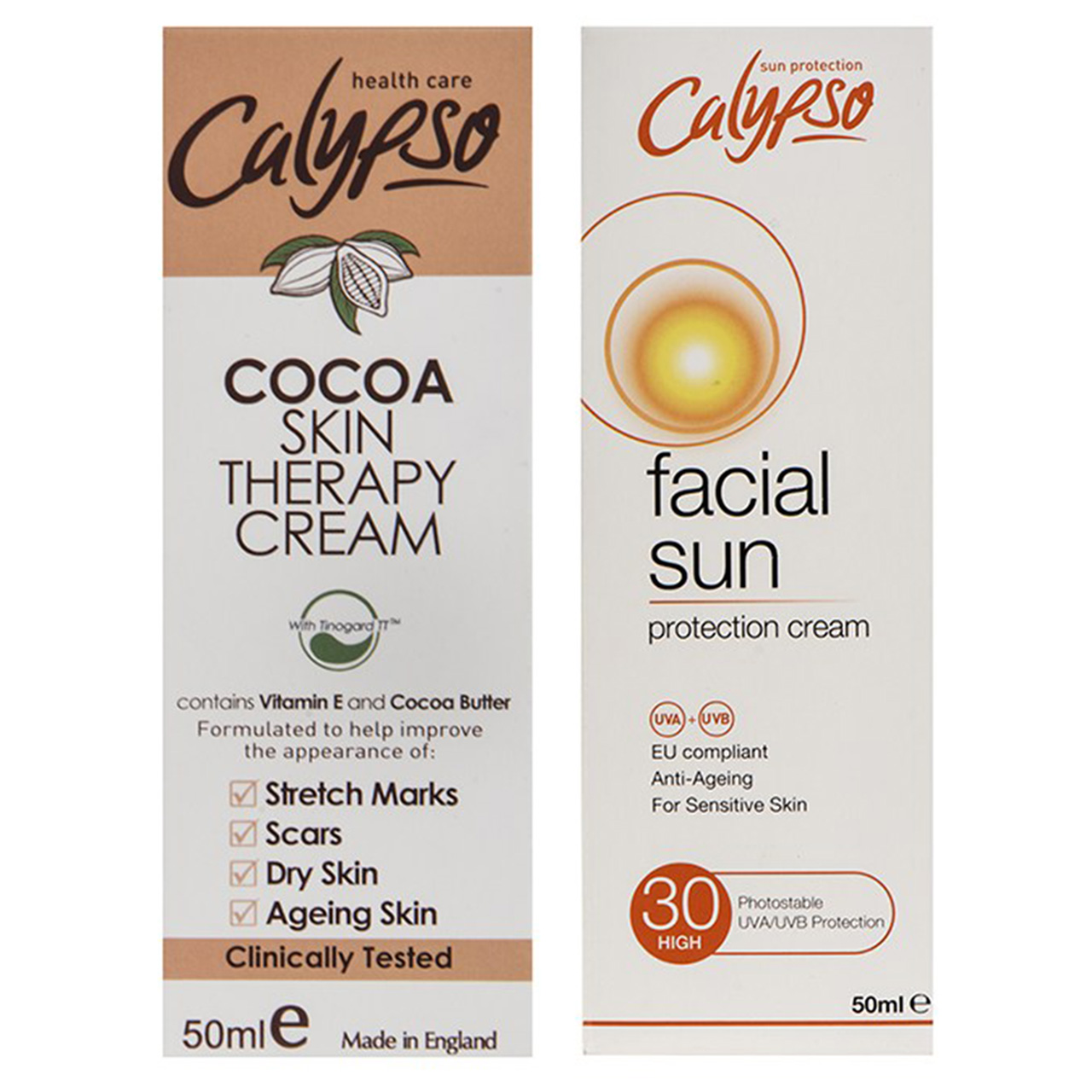 کرم ضد آفتاب کالیپسو با SPF30 حجم 50 میلی لیتر به همراه کرم دست و صورت مدل Cocoa
