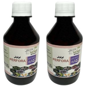 عرق 12 گیاه ضد استرس تیزنوش - 500 میلی لیتر بسته 2 عددی