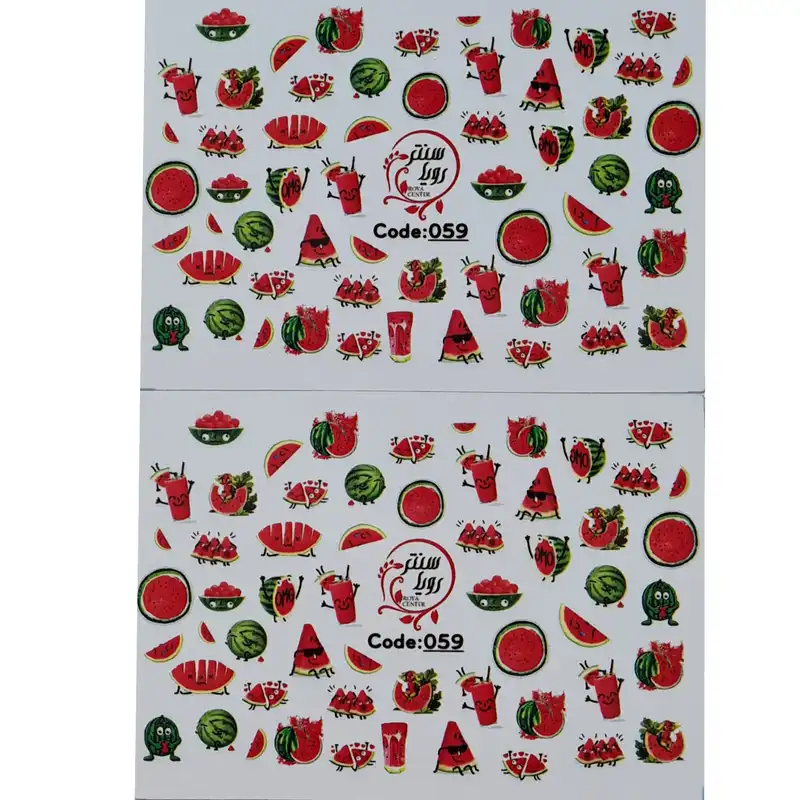 برچسب لنز ناخن رویاسنتر مدل 059 مجموعه 2 عددی