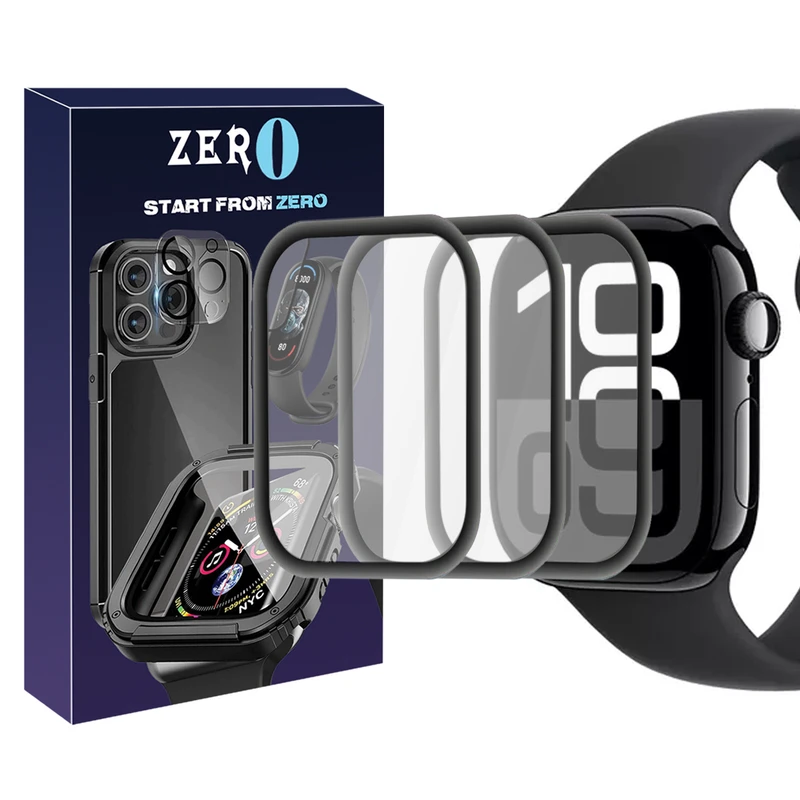 محافظ صفحه نمایش نانو زیرو مدل Pmma-ZR مناسب برای اپل واچ Series 10 46mm بسته سه عددی