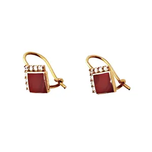 گوشواره طلا 18 عیار گالری آمانژ مدل D366