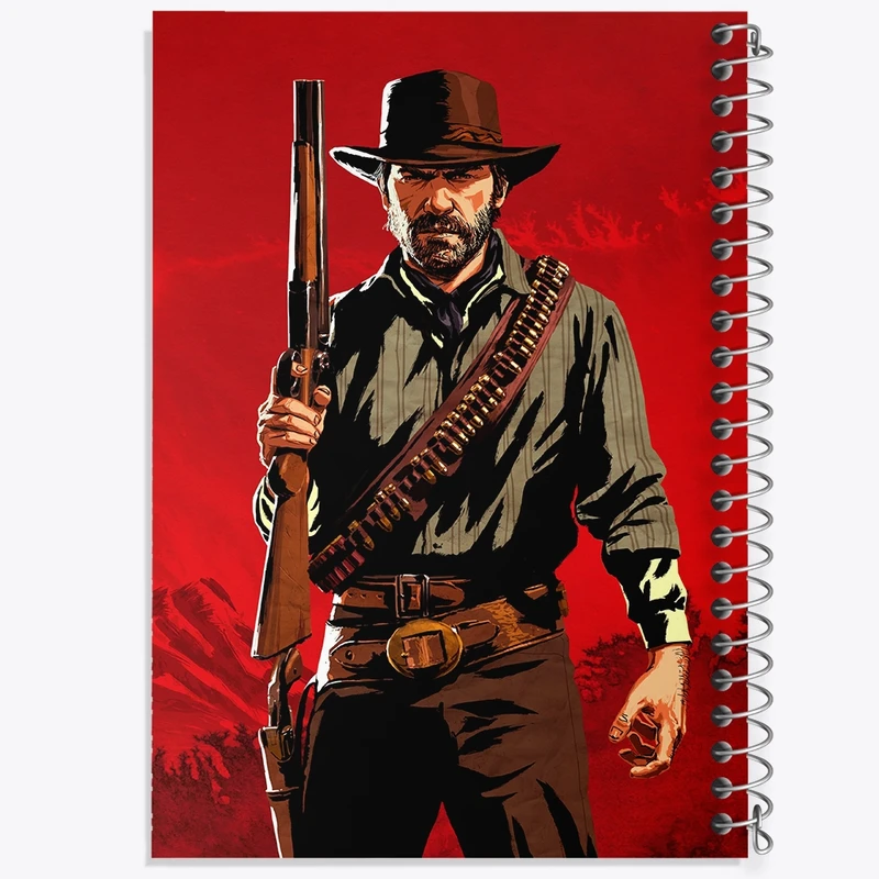 دفتر شطرنجی 50 برگ خندالو مدل بازی رد دد (Read dead) کد F735