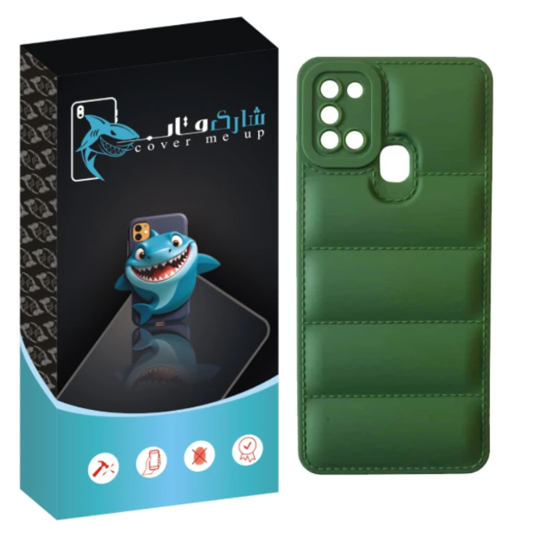 کاور شارک قاب مدل پافری مناسب برای گوشی موبایل سامسونگ Galaxy A21s