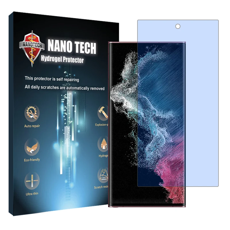 محافظ صفحه نمایش آنتی بلو نانو تک مدل Tough مناسب برای گوشی موبایل سامسونگ Galaxy S22 Ultra 5G