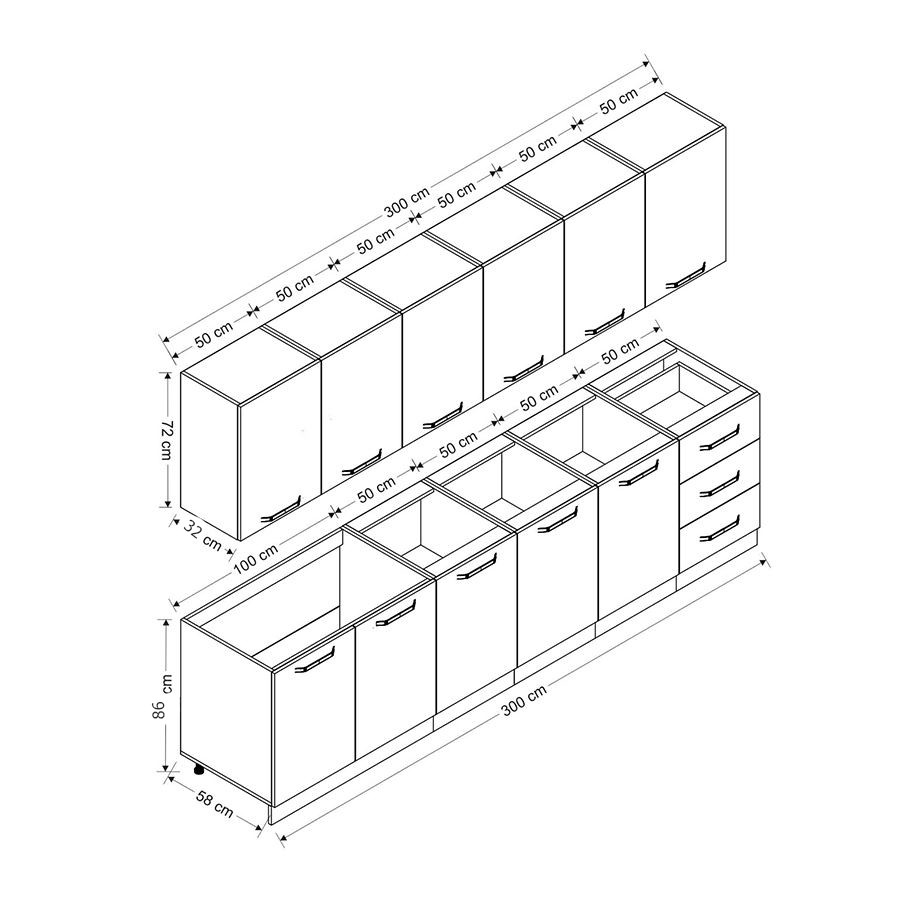 کابینت آشپزخانه مدل RO 300 کابینت آشپزخانه مدل RO 300
