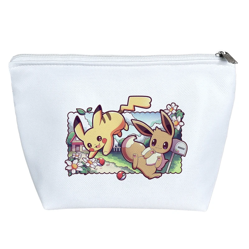 کیف لوازم آرایش دخترانه خندالو مدل پیکاچوو ایو انیمه پوکمون کد 1421