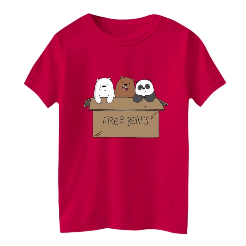 تی شرت آستین کوتاه بچگانه مدل سه خرس و جعبه