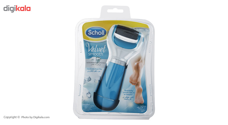 سنگ پا برقی شول مدل Velvet Smooth به همراه پاشنه پوش سما طب مدل 0013