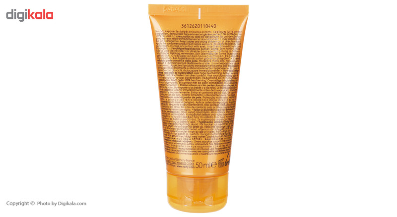 کرم ضد آفتاب ویشی سری Ideal Soleil مدل Velvety حجم 50 میلی لیتر
