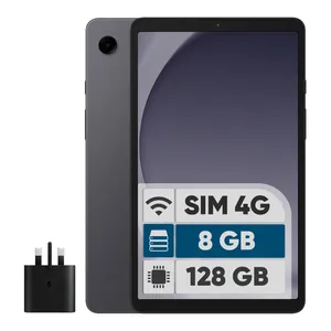 تبلت 8.7 اینچ سامسونگ مدل Galaxy Tab A9 4G ظرفیت 128 گیگابایت و رم 8 گیگابایت همراه با شارژر