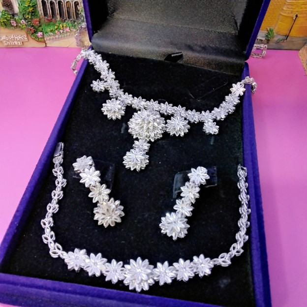 نیم ست نقره زنانه مدل glsr-14400