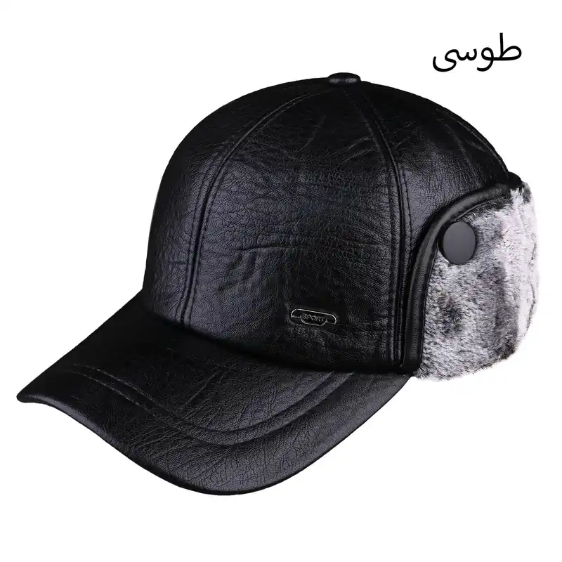 کلاه طرح روس مدل چرم گوشدار