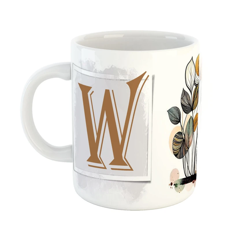 ماگ پاد افرین مدل فانتزی طرح حرف W کد 3