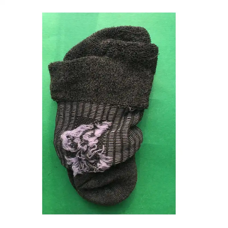 جوراب ورزشی مردانه مدل کشی حوله ای کد AS402811 رنگ ذغالی