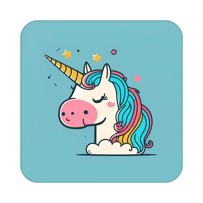 زیر لیوانی کاکتی طرح اسب تک شاخ و یونیکورن مدل mp29920